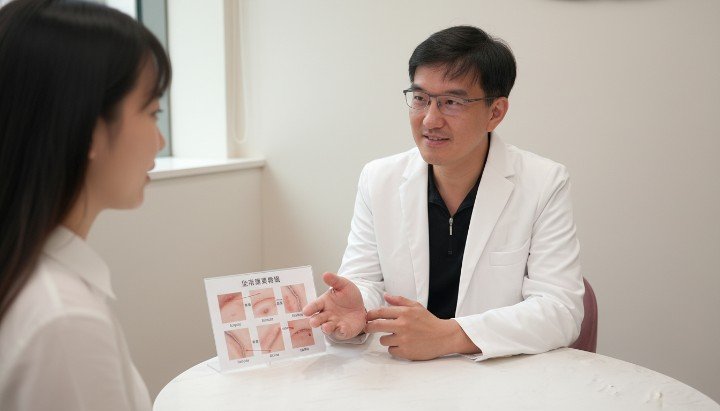吳紹琥醫師詳細解說痘疤治療原理 醫美診所進行皮秒雷射痘疤治療過程 患者對抗凹洞接受複合式痘疤治療 專業醫美儀器應用於精準痘疤治療