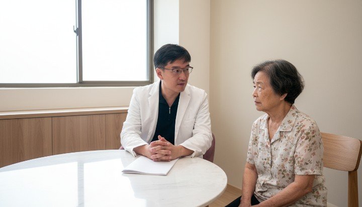 醫師於診間為患者專業評估醫學美容風險 護理人員確認合法藥劑降低醫學美容風險 民眾諮詢吳紹琥醫師了解醫學美容風險