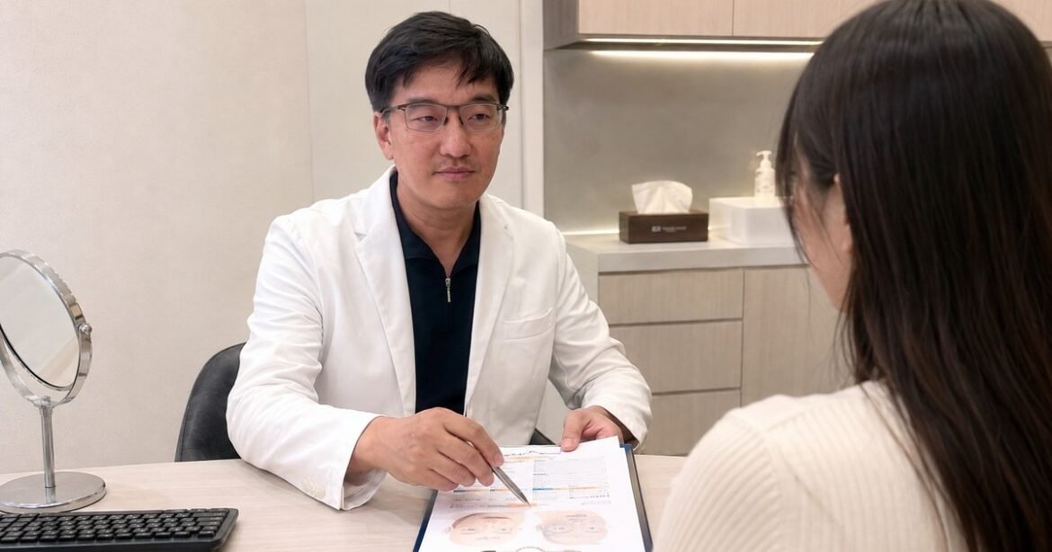 吳芮醫師與漸凍人症家屬討論GP96資訊的理性評估方法。